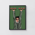 Vintage Cocktail Waiter Print Poster, Retro Bar Wall Art