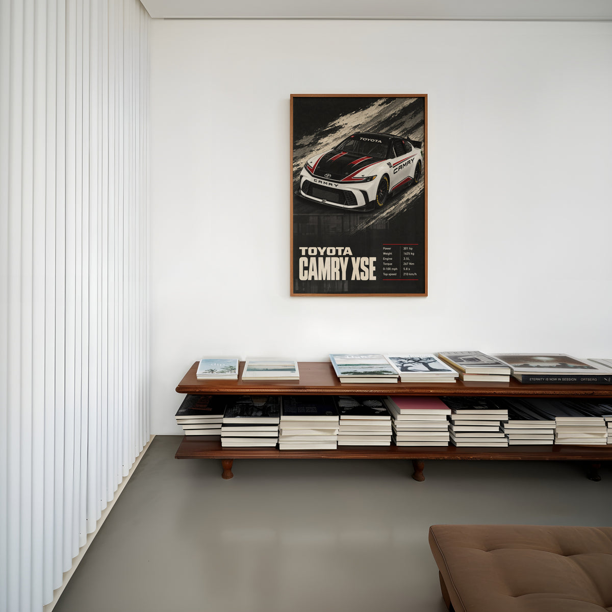 Vintage Toyota Camry XSE Print, Car Wall Art