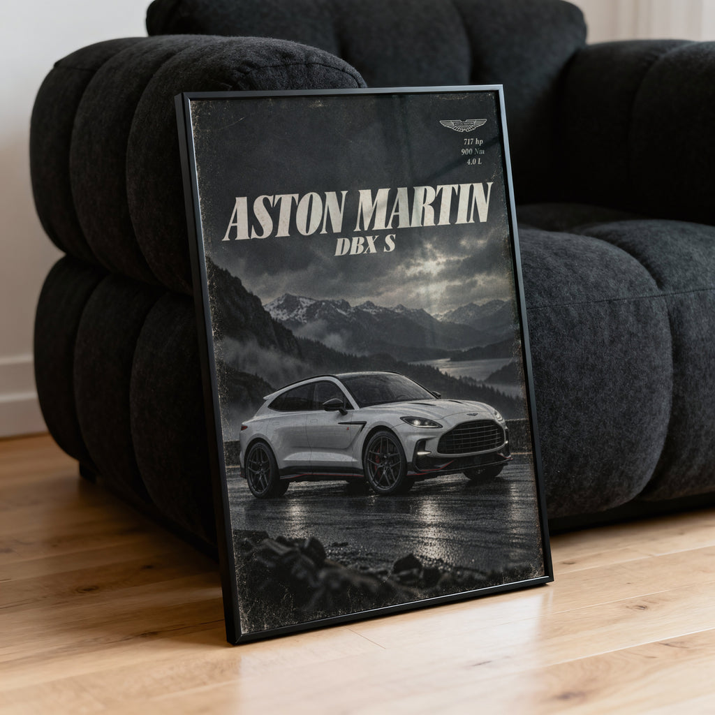 Vintage Aston Martin DBX S Print, Car Poster, Wall Art