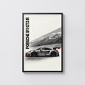 Vintage Porsche 911 GT3 R Print, Racing Wall Art