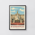 Vintage Buckingham Palace Poster, London Wall Art Print