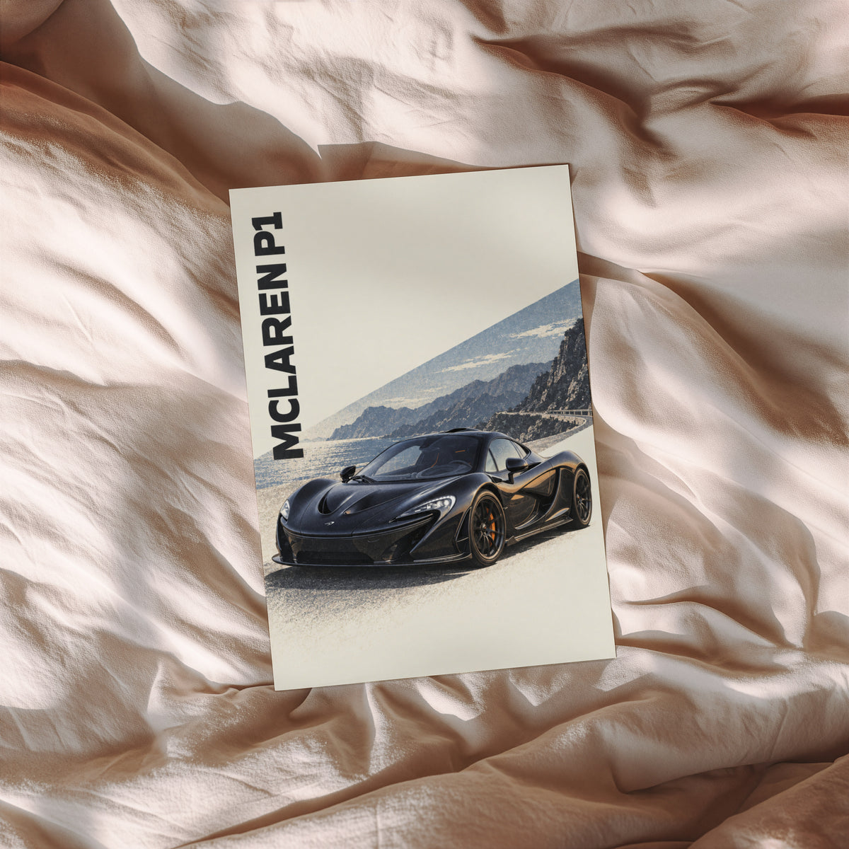 Vintage McLaren P1 Print, Supercar Wall Art