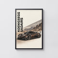 Vintage Koenigsegg Print, Hypercar Wall Art