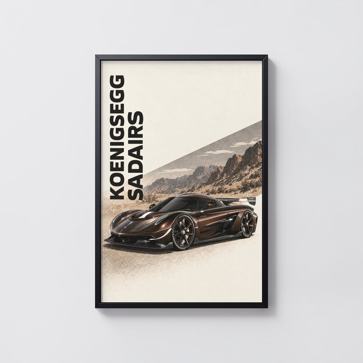 Vintage Koenigsegg Print, Hypercar Wall Art