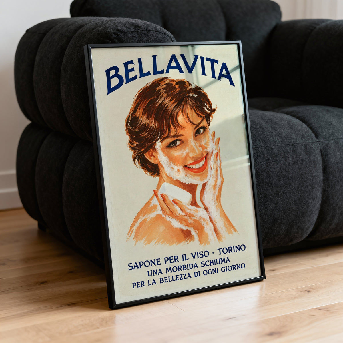 Vintage Italian Soap Advert Poster, Retro Wall Art