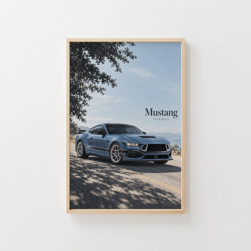 Vintage Mustang FP800S Print, Car Wall Art