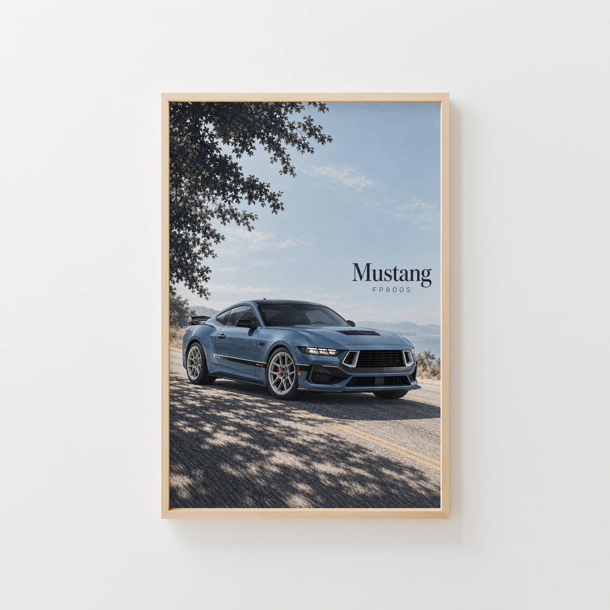 Vintage Mustang FP800S Print, Car Wall Art