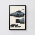 Vintage Nissan GTR NISMO Print, JDM Car Wall Art