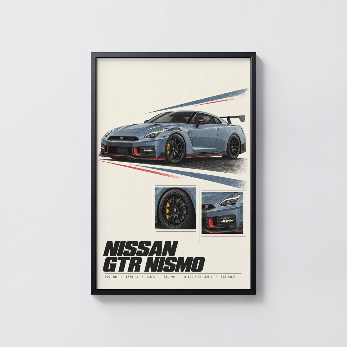 Vintage Nissan GTR NISMO Print, JDM Car Wall Art