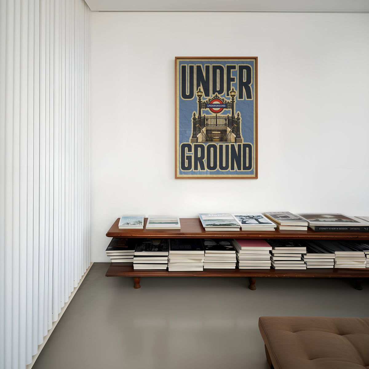 Vintage London Underground Poster, Tube Station Print