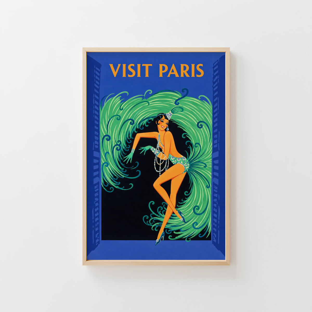 Vintage Paris Poster, Art Deco Cabaret Wall Art, Print