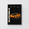 Vintage McLaren Senna LM Print, Supercar Wall Art