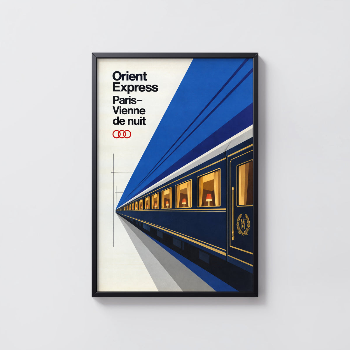 Vintage Orient Express Train Print Poster Paris Vienne