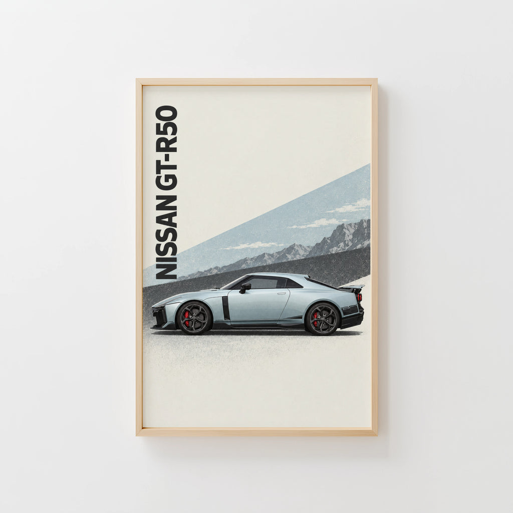 Vintage Nissan GT-R50 Print, Car Wall Art