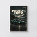Vintage Aston Martin Valour Print, Green Car