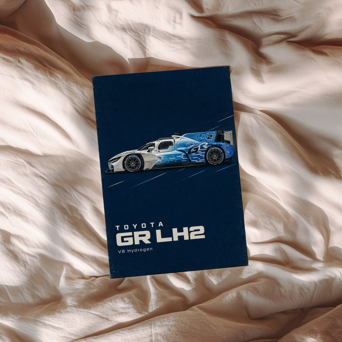Vintage Toyota GR LH2 Print, Race Car Wall Art