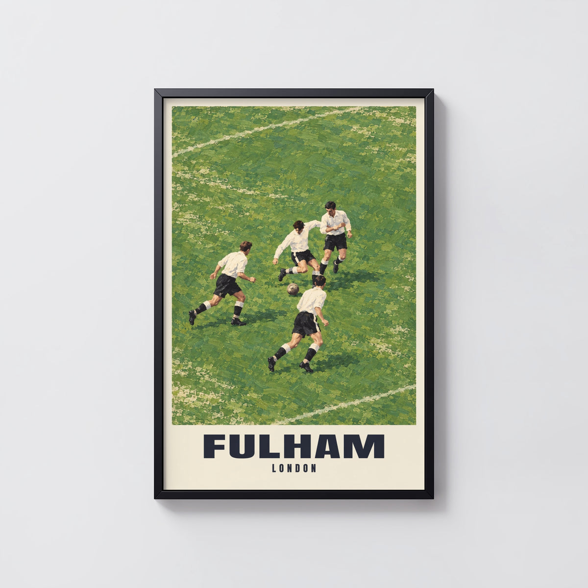 Vintage Fulham London Football Poster, Wall Art, Print
