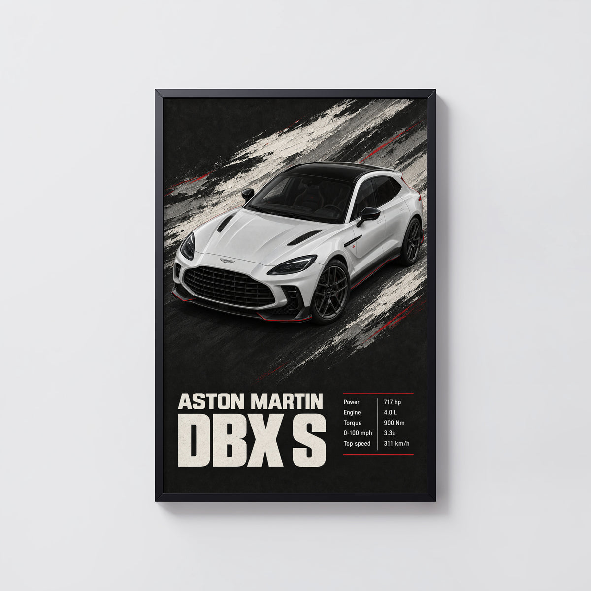 Vintage Aston Martin DBX S Print, Car Poster, Wall Art