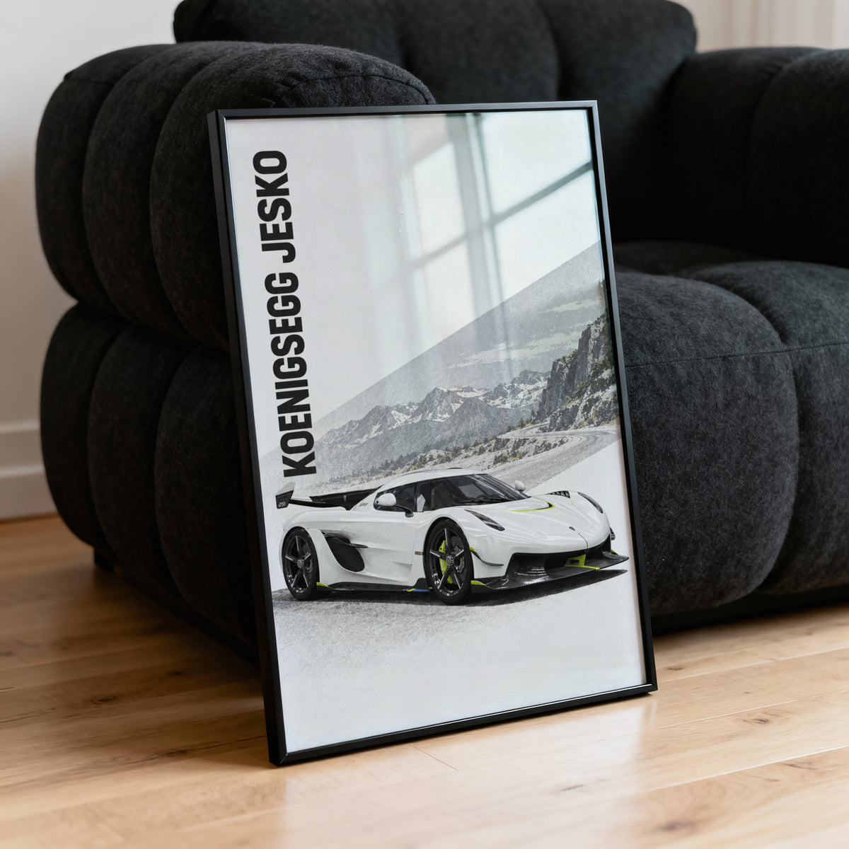 Vintage Koenigsegg Jesko Print, Supercar Wall Art