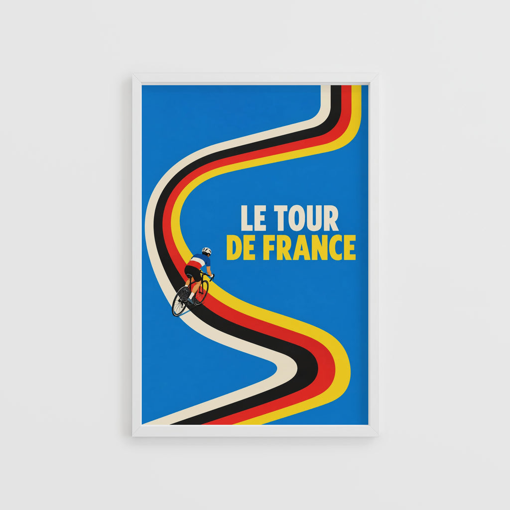 Vintage Tour de France Poster, Cycling Wall Art Print