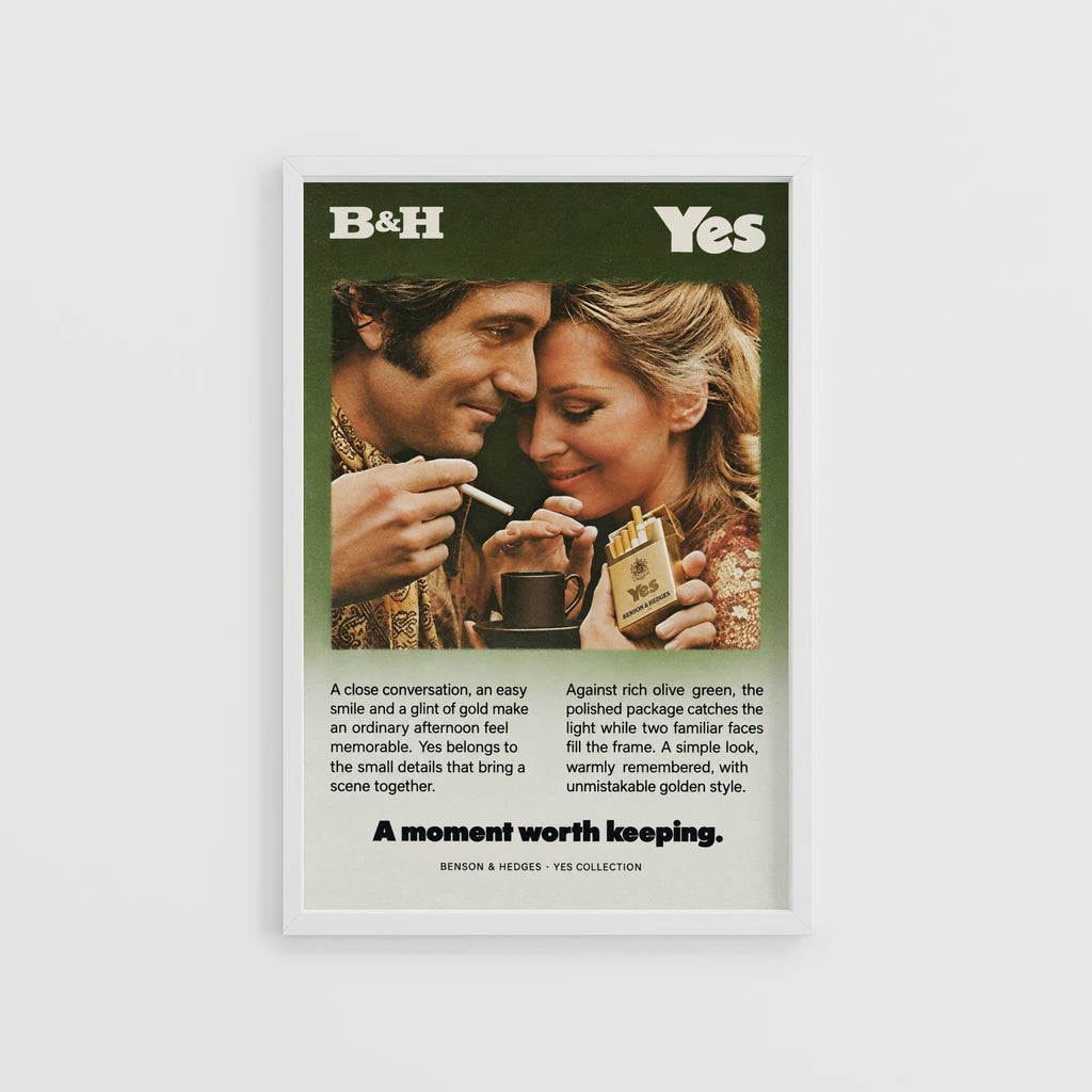 Vintage Advert Poster, Retro 1970s Wall Art, Couple Print