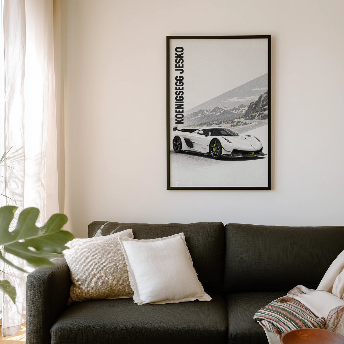 Vintage Koenigsegg Jesko Print, Supercar Wall Art
