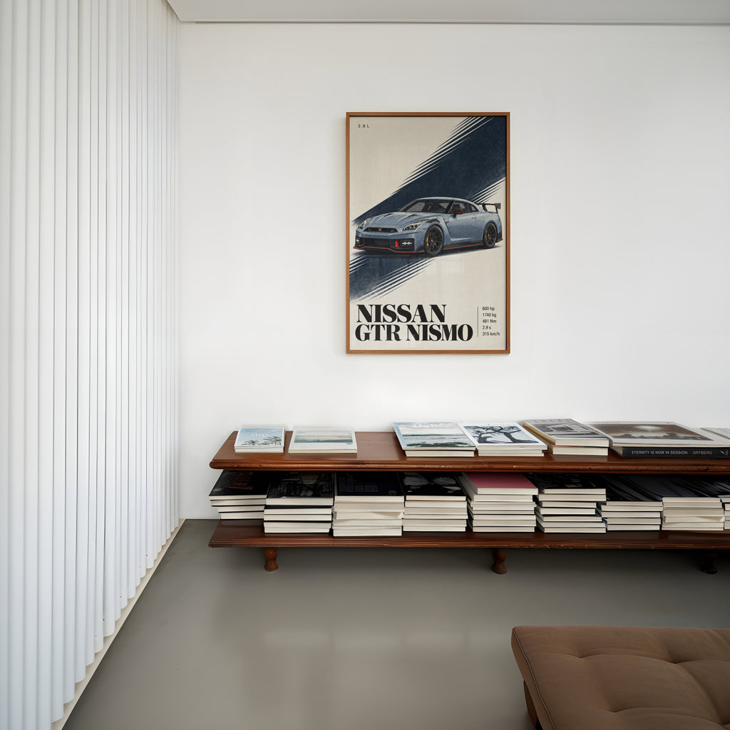 Vintage Nissan GTR Nismo Print, Car Wall Art