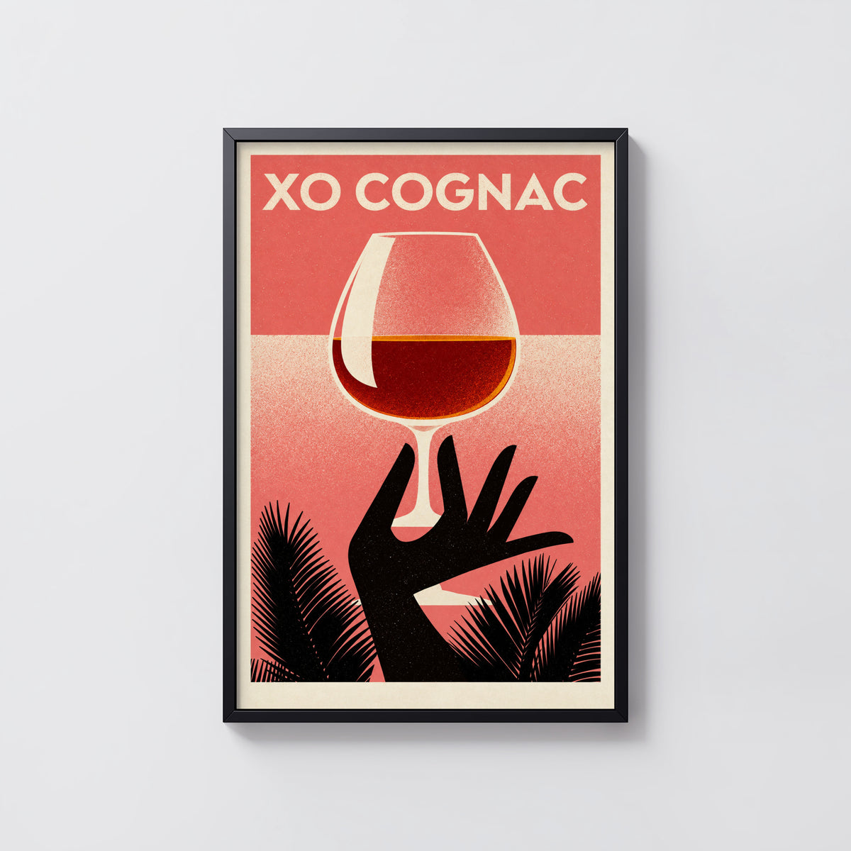 Vintage XO Cognac Print Poster, Retro Bar Wall Art