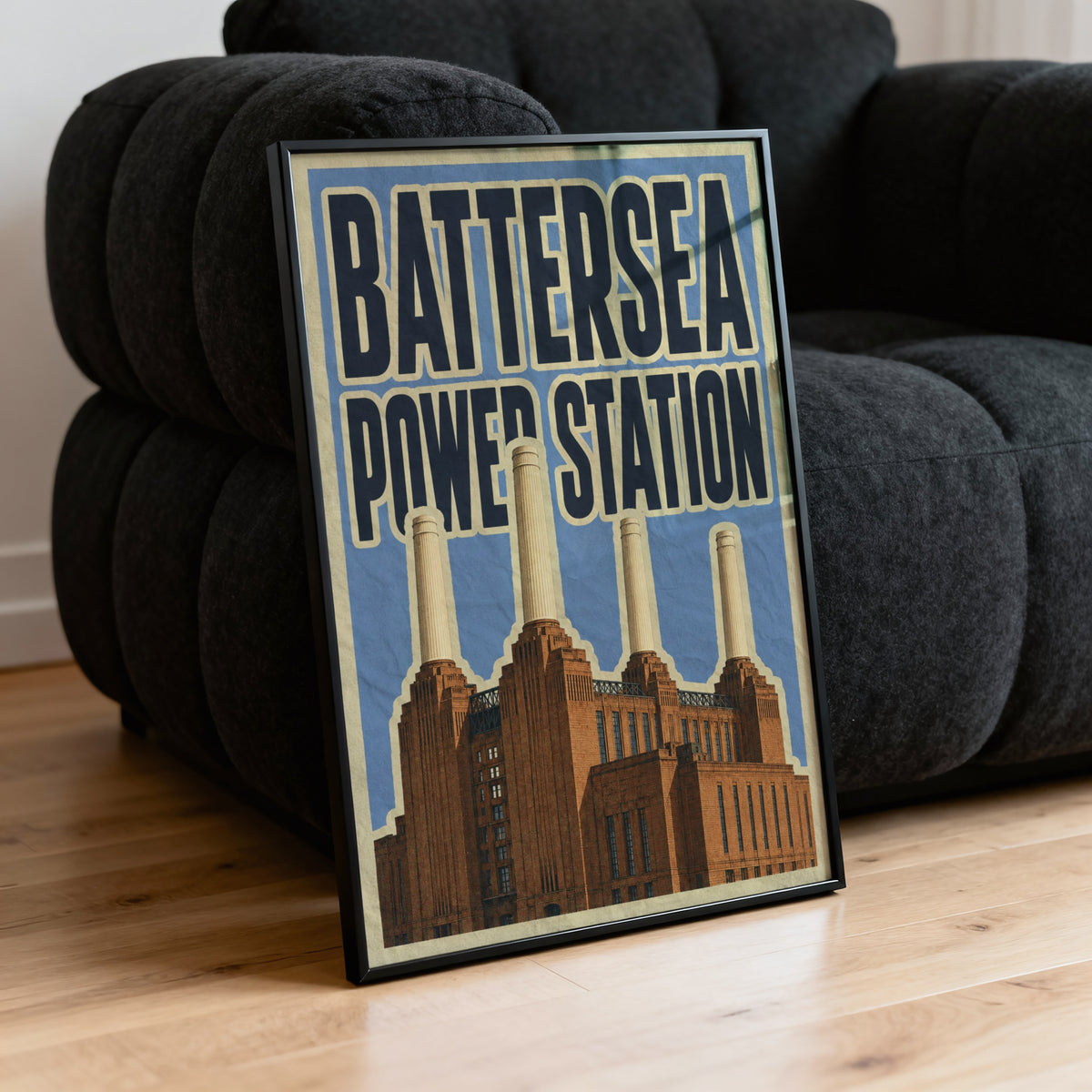 Vintage Battersea Power Station Poster, London Wall Art
