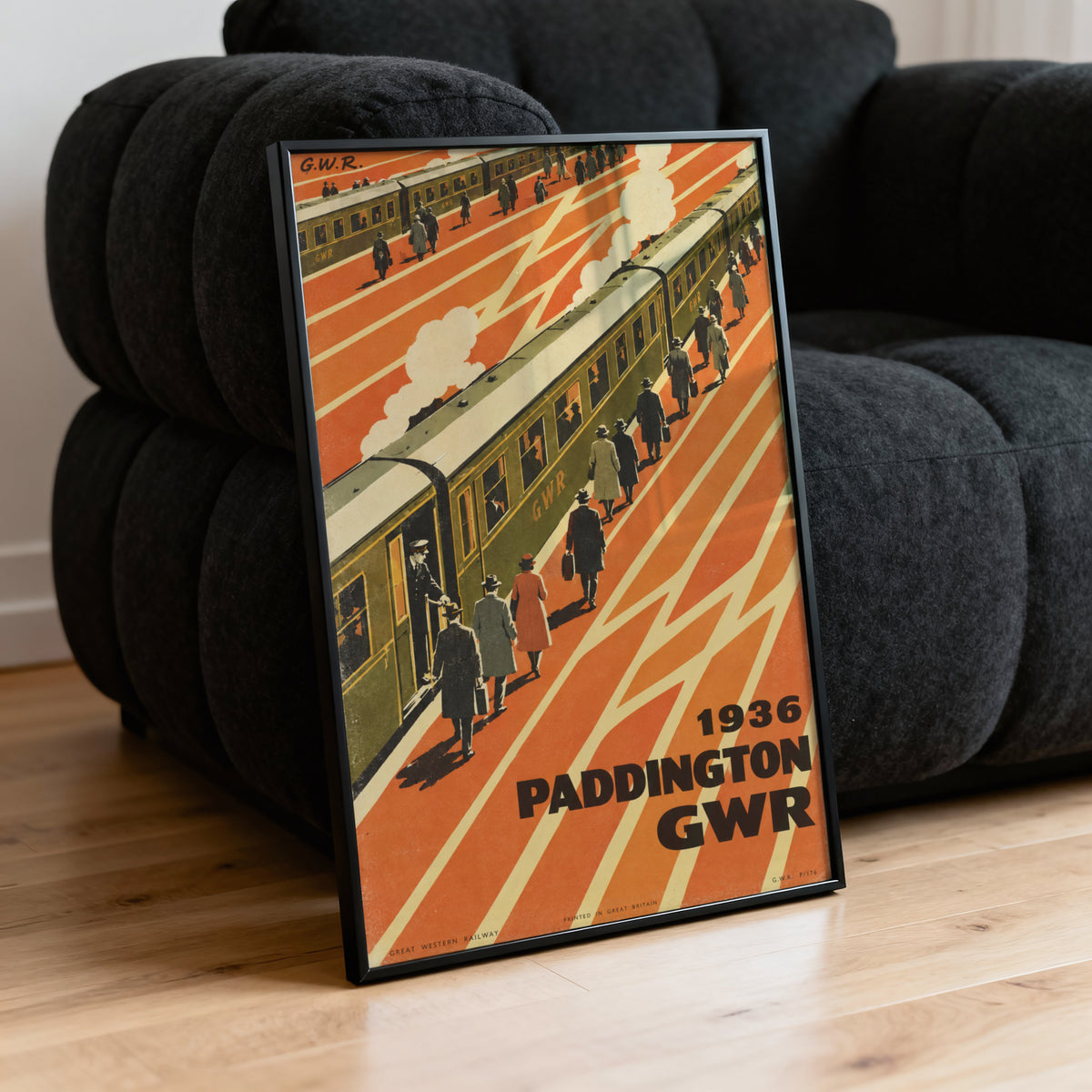Vintage Paddington Station GWR Print Poster, Railway Art