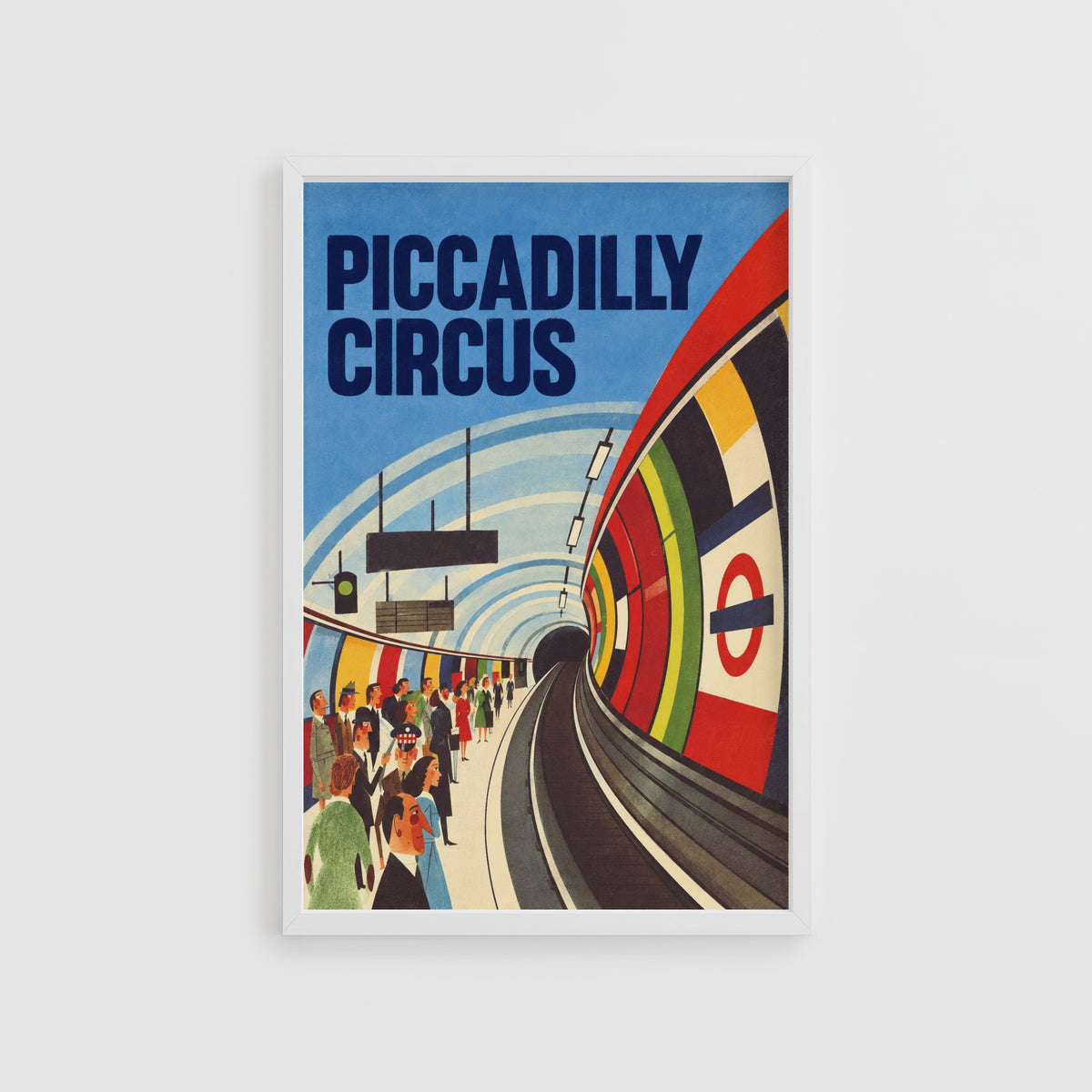 Vintage Piccadilly Circus Poster, London Underground Wall