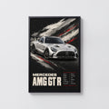 Vintage Mercedes AMG GT R Print, Car Wall Art
