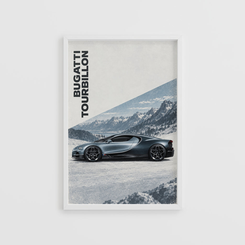 Vintage Bugatti Print, Supercar Wall Art