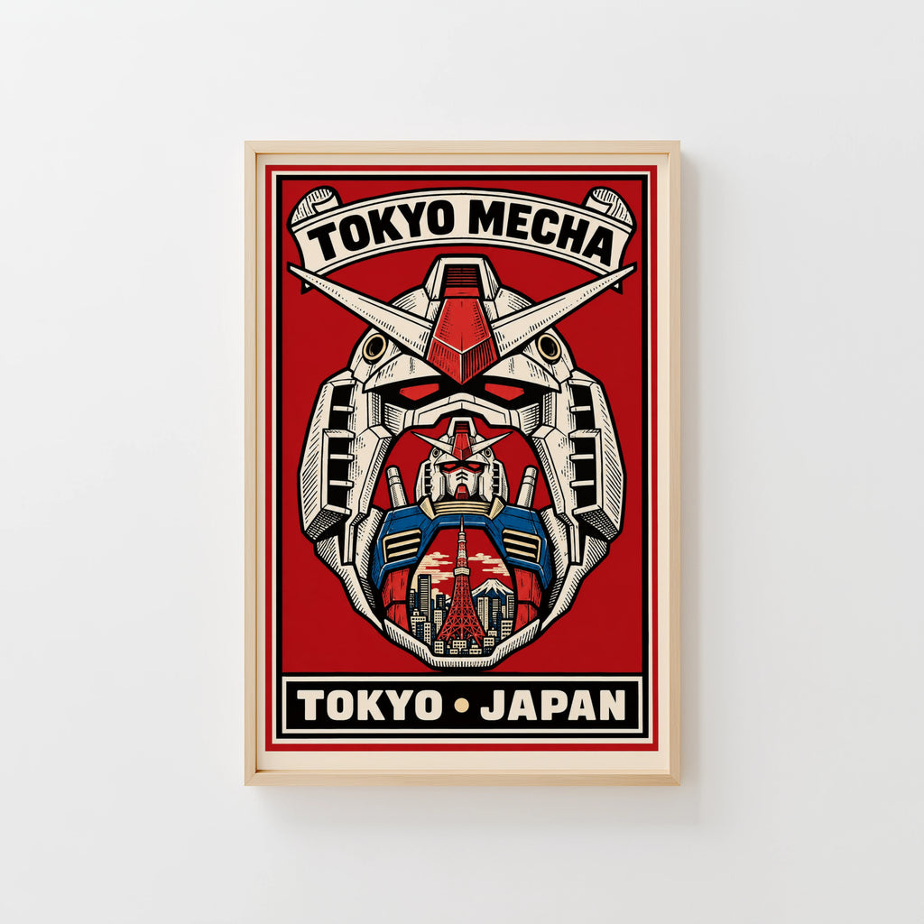 Vintage Tokyo Mecha Print, Japanese Robot Poster