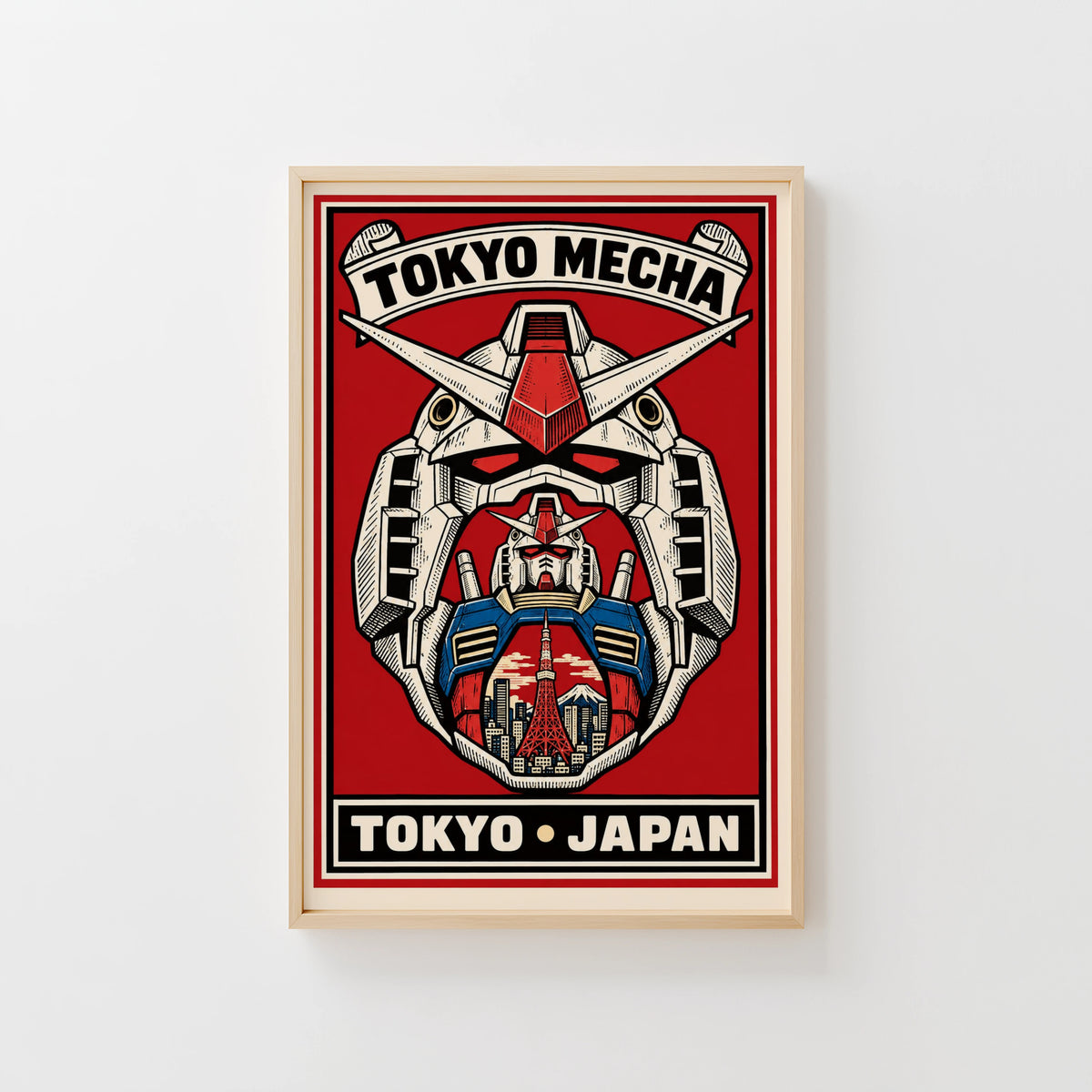 Vintage Tokyo Mecha Print, Japanese Robot Poster