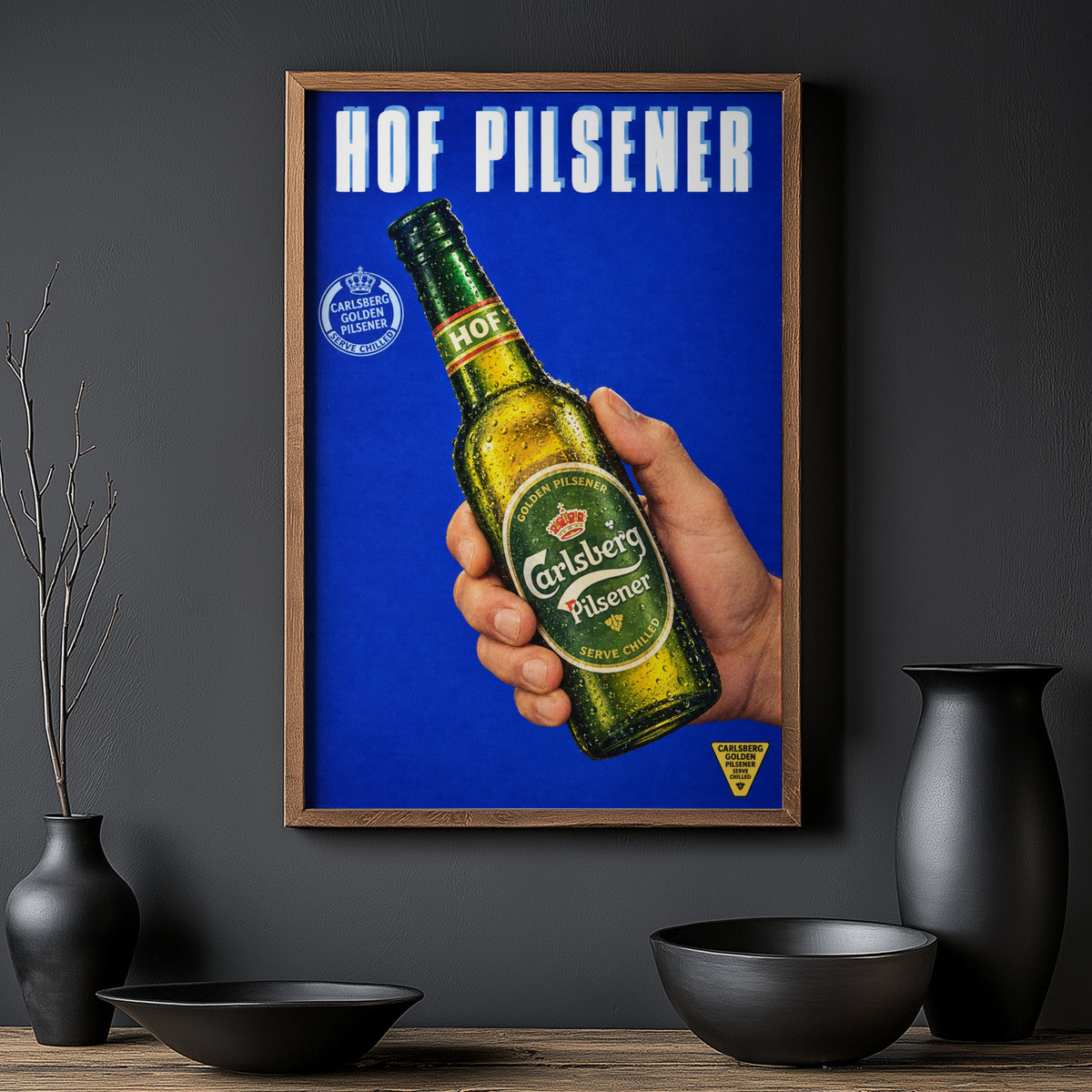 Vintage Carlsberg Hof Pilsener Beer Print and Poster