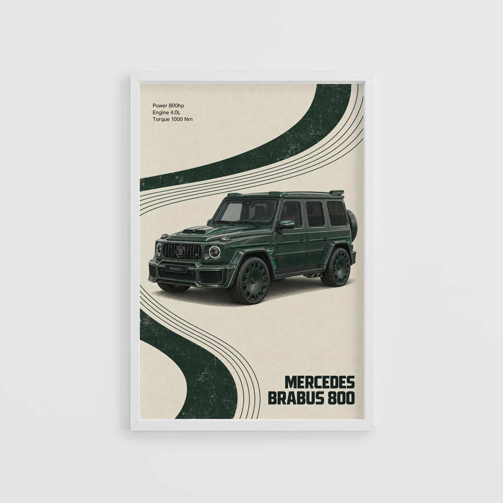 Vintage Mercedes Brabus G Wagon Print, Car Wall Art