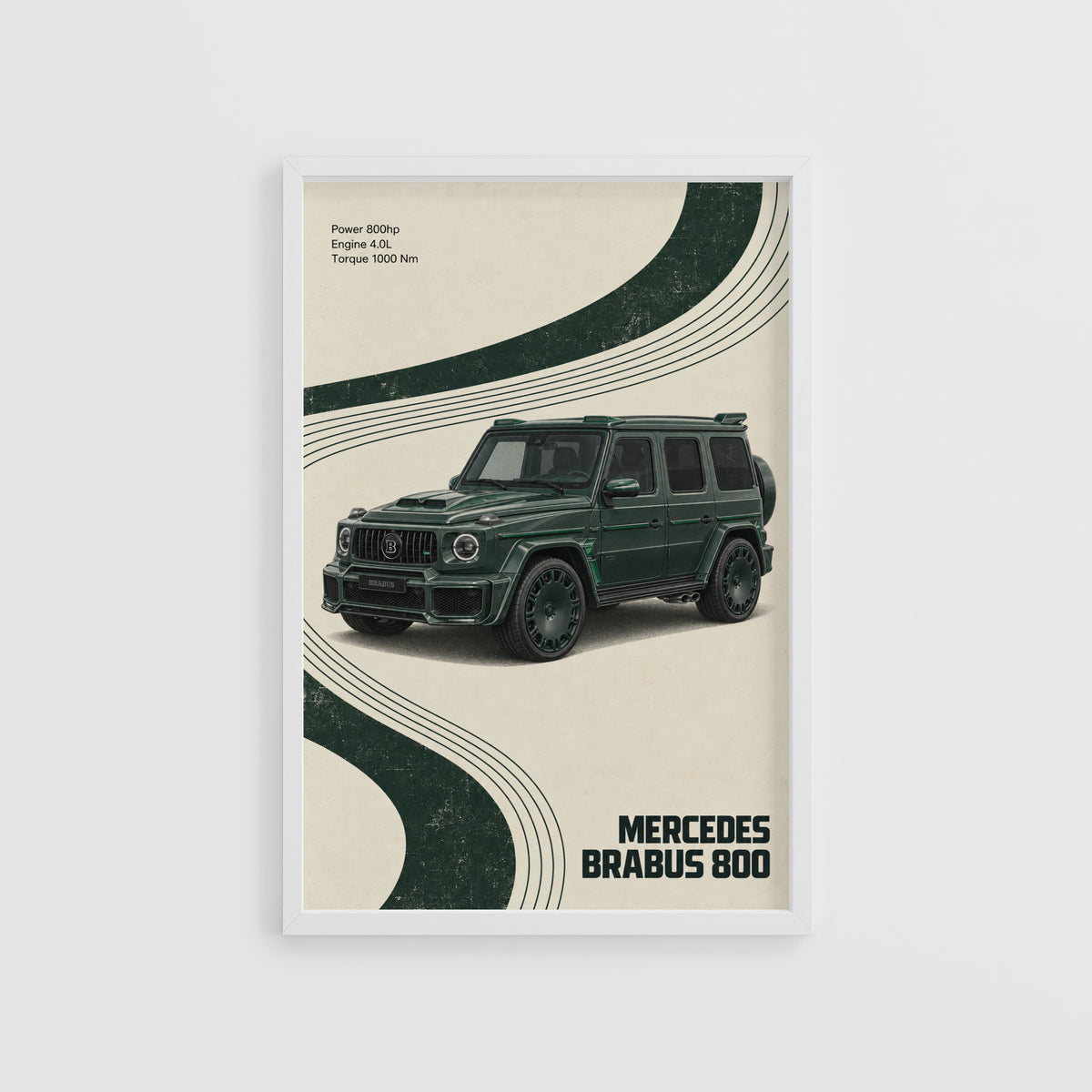 Vintage Mercedes Brabus G Wagon Print, Car Wall Art