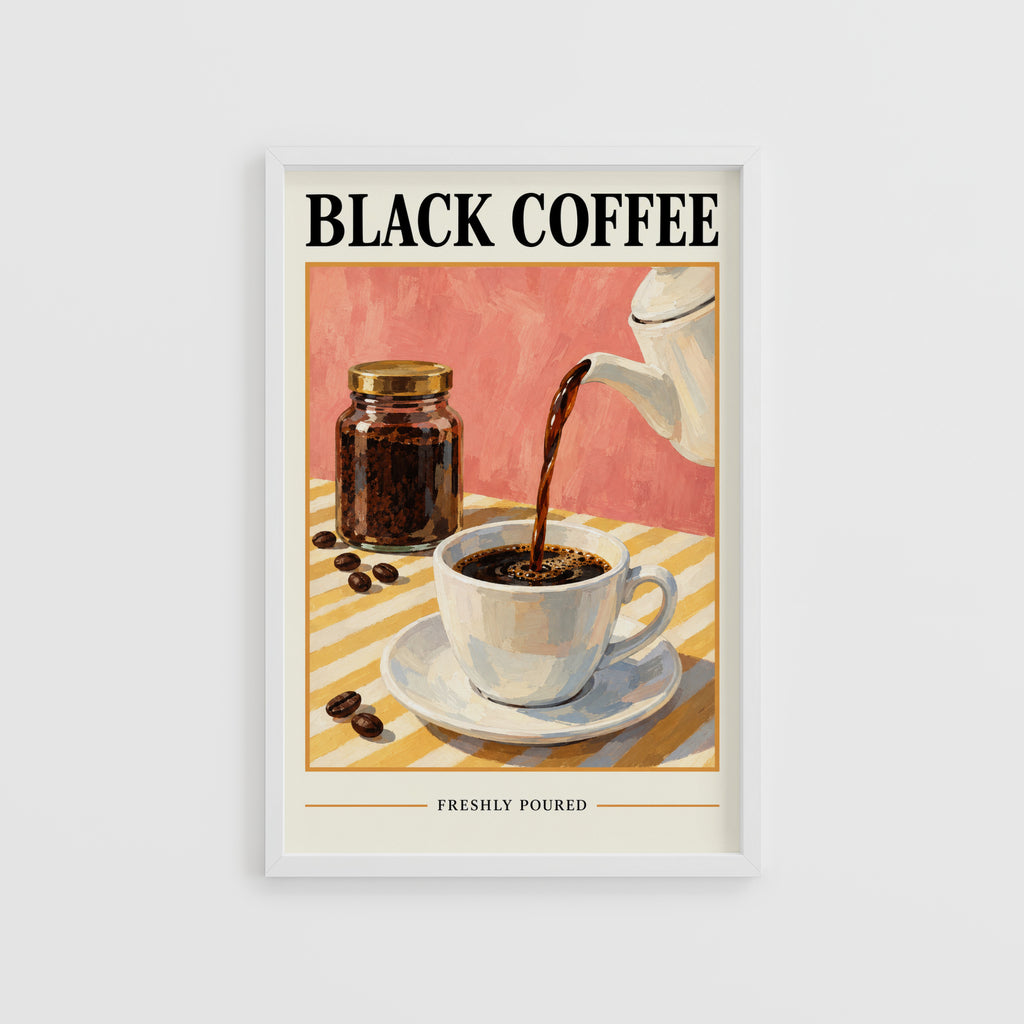 Vintage Coffee Print, Kitchen Poster, Cafe Wall Art