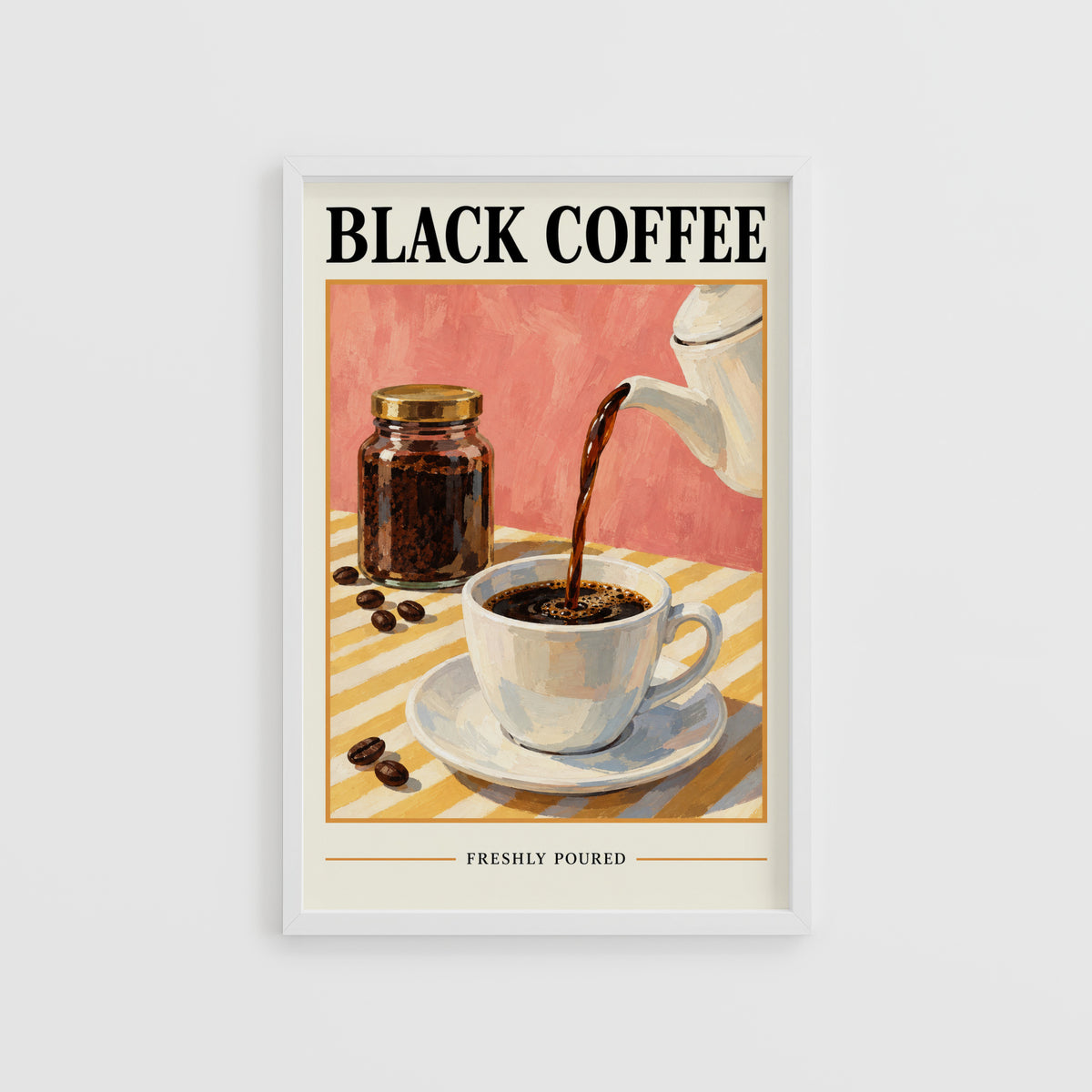 Vintage Coffee Print, Kitchen Poster, Cafe Wall Art