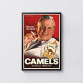 Vintage Camel Cigarettes Poster, Retro Advert Wall Art