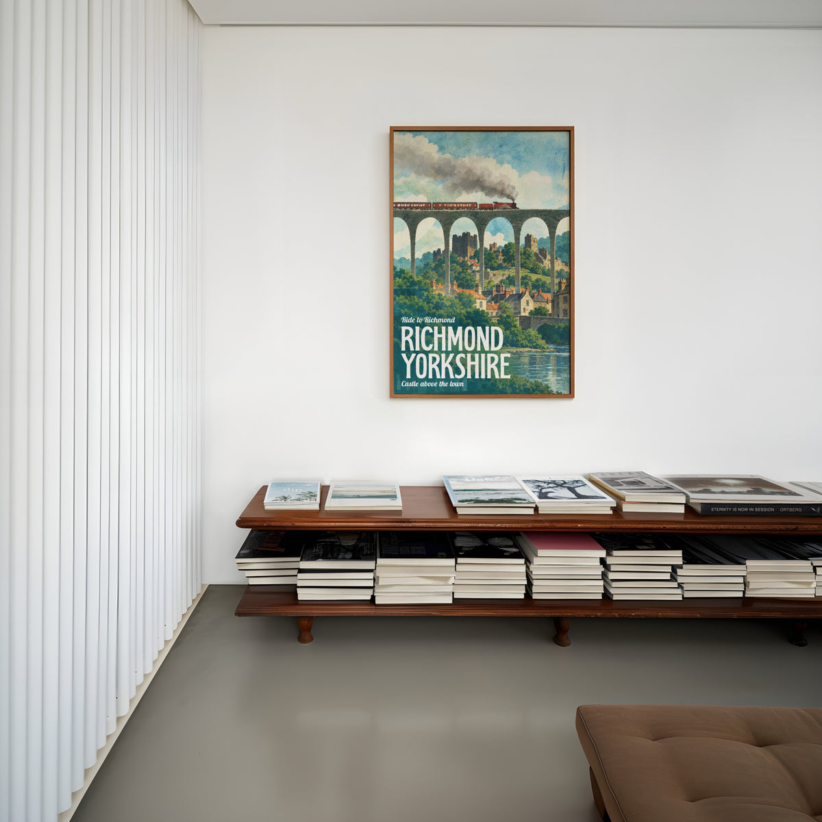 Vintage Richmond Yorkshire Train Print Poster, Wall Art