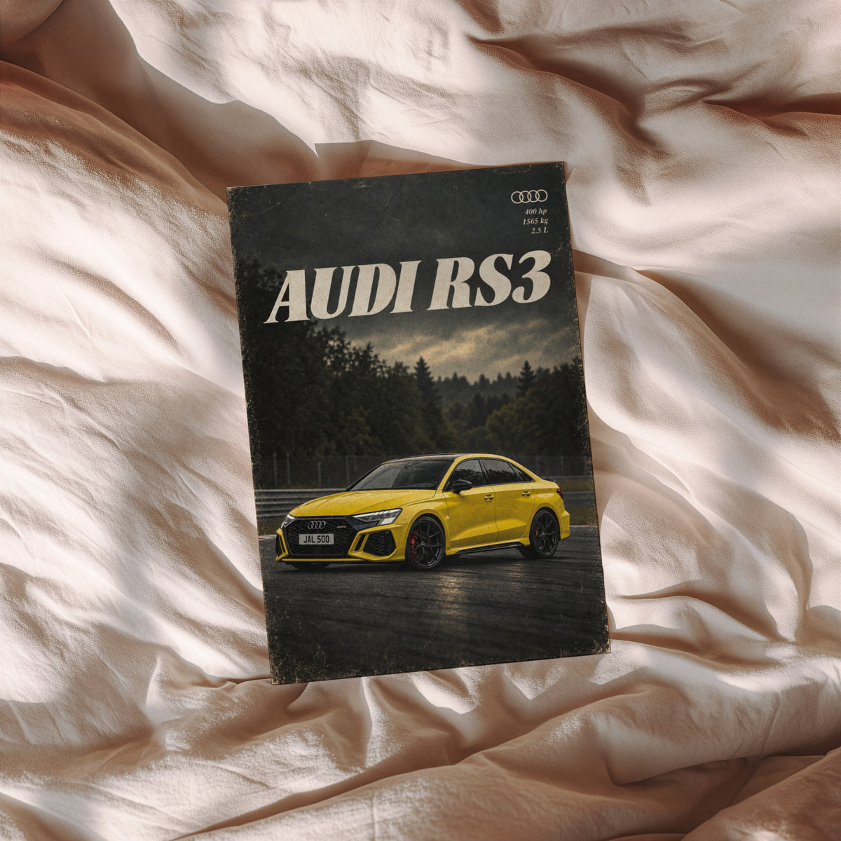 Vintage Audi RS3 Print, Car Wall Art