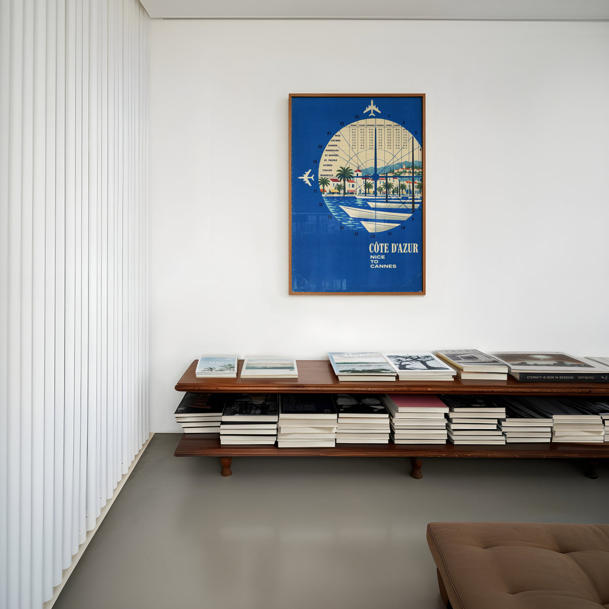 Vintage Cote d'Azur Poster, French Riviera Wall Art
