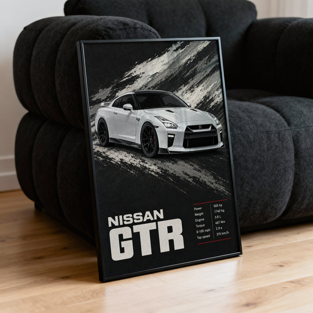 Vintage Nissan GTR Print, Car Wall Art