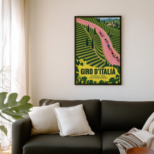 Vintage Giro d'Italia Poster, Cycling Wall Art, Print