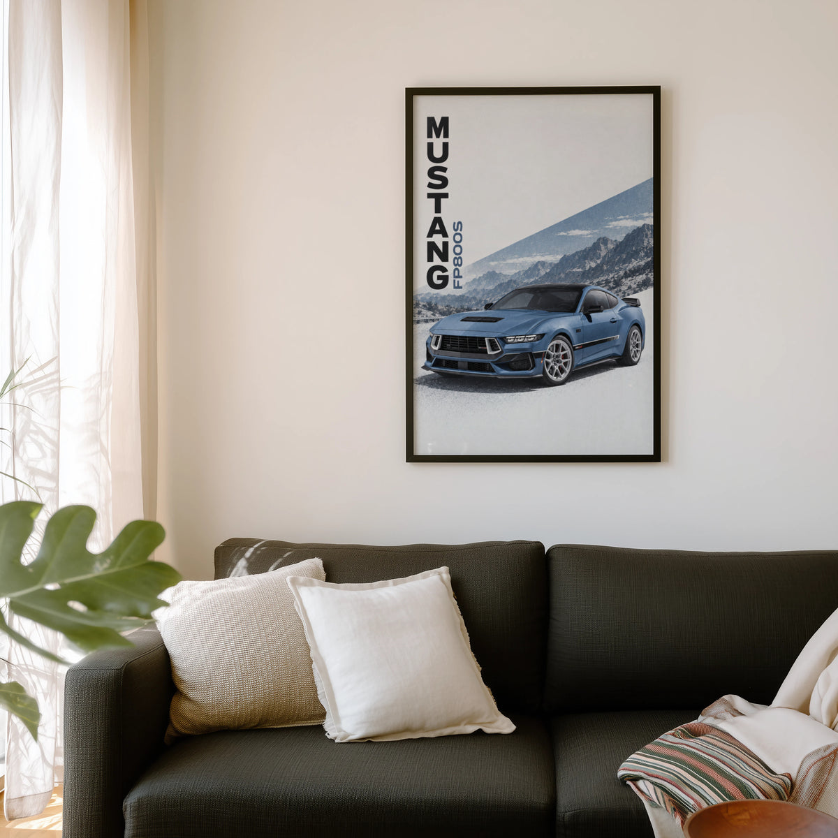 Vintage Mustang Print, Muscle Car Wall Art