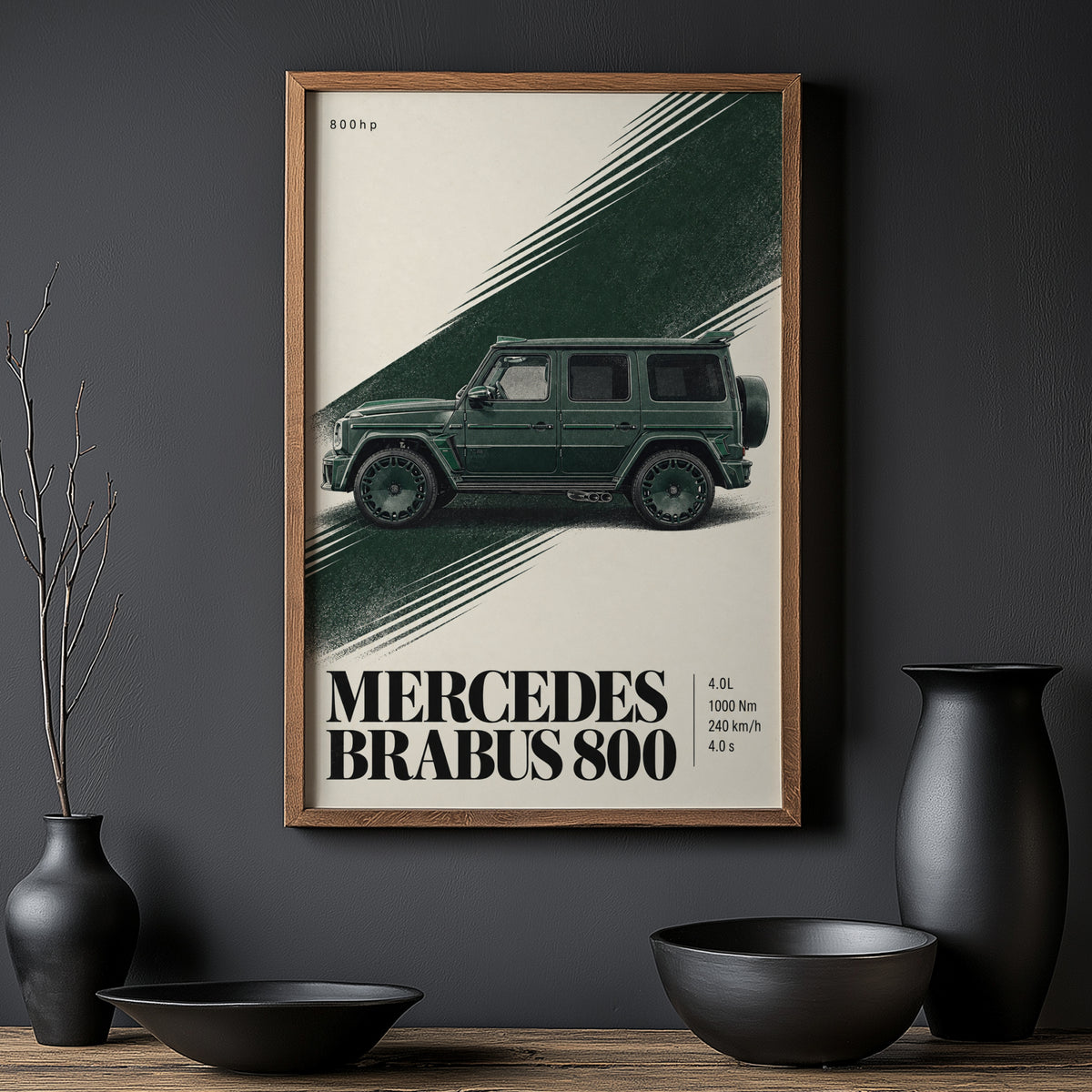 Vintage Mercedes Brabus 800 Print, G-Class Art