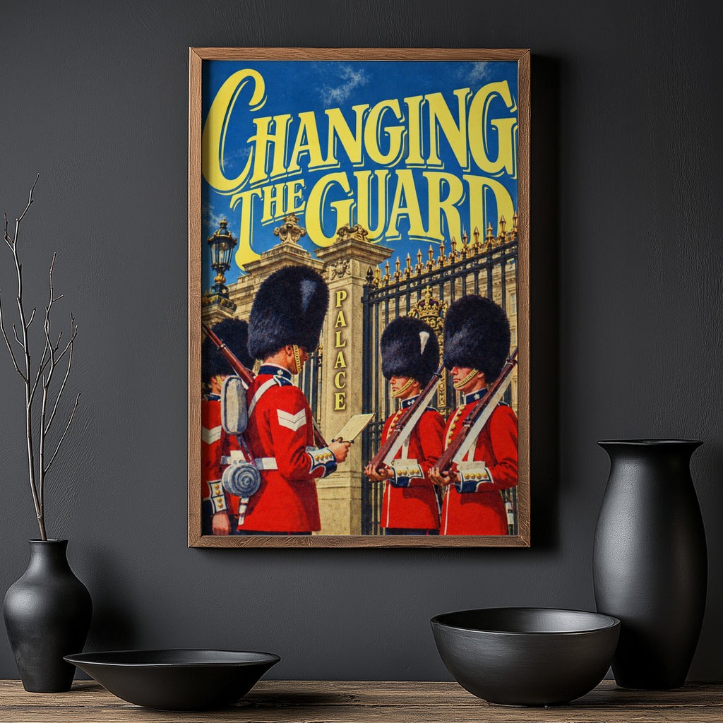 Vintage Changing the Guard Poster, London Print