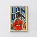 Vintage London Poster, Royal Guard Wall Art, Big Ben Print